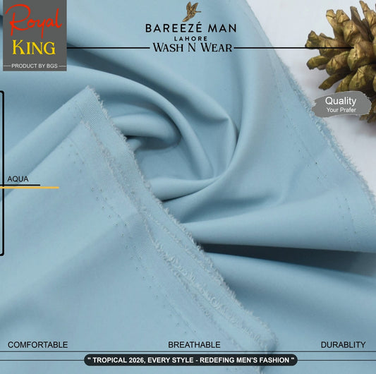 BAREEZE' MAN - Premium Rayon Wash'n Wear (Summer Collection) - AQUA