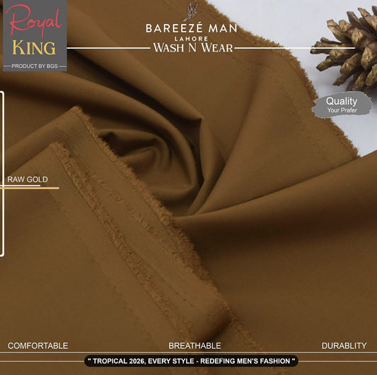 BAREEZE' MAN - Premium Rayon Wash'n Wear (Summer Collection) - RAW GOLD