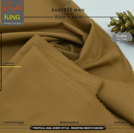 BAREEZE' MAN - Premium Rayon Wash'n Wear (Summer Collection) - COPPER